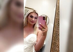 Blond Doll Teases Until Her Top Slides ????