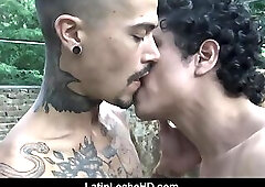 Three Hot Latino Twinks Fuck Outside In The Woods