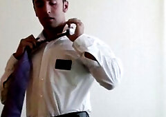 Perfect Latin lover Elder Revolorio jerking off HARD