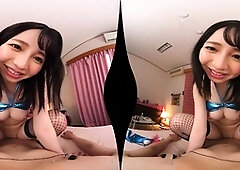 Tiny Japanese babe hardcore spitroasted and she enjoys jizz