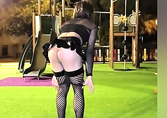 Femboy Exhibitionist In Slutty Clothes Twerks, Gets Naked, Masturbates, Practices Heel Walking, Ejaculates In A Public Park Summary 07-05-2026