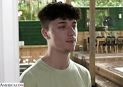 Sexy cougar next door Morgan Ray needs her neighbor's college cock