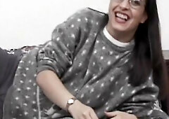 See this experienced brunette hair in glasses groan as her taut vagina gets stretched wide by a pulsating shlong, leading to intensive orgasms and slo