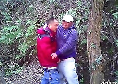 Amateur Asian not daddies outdoors