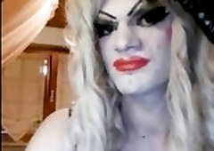 Enjoying my glamorous self in a night and practising to bang myself hard