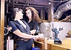 Sucking dildo, power tools