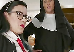 Pussyloving TS Nun Doggystyles Student Analy