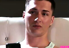 Muscled Colby Tucker sticks his bigcock in Tristans throat