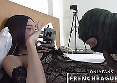 skinny shemale with long cock destroy her boyfriend ass