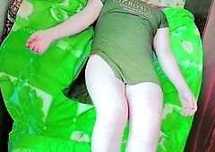 Gorgeous crossdresser Crossdresserkitty dances provocatively under glowing neon lights