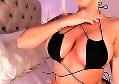 Beautiful blonde nanny and big boobed blonde MILF get pumped