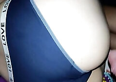Stepmom's booty is so tempting, it all ended will ended with a joint jerking and cum on pants