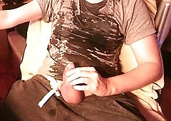 Piss in mouth, big dick cumming, massive cum