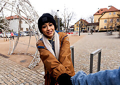 Heart stopping sexy brunette with little tits and a hungry pussy