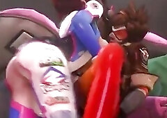 Overwatch futanari girls fuck really hard in many different positions
