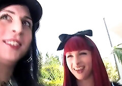 Tranny cop Bailey Jay bangs Dominos ass