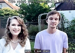 HUNT4K. Hawt angel is showing her titties on the street. Hawt sex with Una Fairy