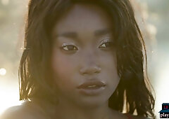 Ebony beauty from Cameroon gets naked