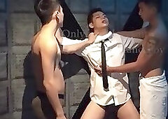 Chinese Twinks Threesome