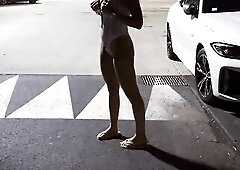 Walking back from a night out in Cap d'Agde, with my spanked booty!