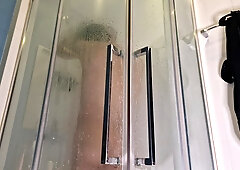 Flexing in the bathroom