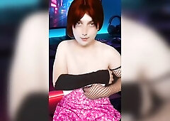 three Gamer Femboy Butt Enchanting White Sweet White Beautiful Ladyboy Transgender Sissy