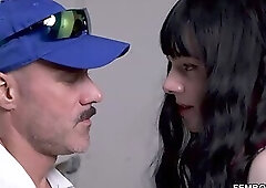 Femboy cheerleader tag teamed in locker room by basket ball player and coach