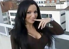 A steamy German amateur couple can't keep their hands off each other and end up having a quick, passionate outdoor session on their balcony, not 