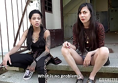 Skinny Skunks Lada & Sandra Soul - Real Czech Gypsies - Ashely ocean POV reality porn