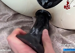 Creamy Dildo Fucking W Latex Doll With Verified Amateurs