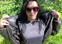 Outdoor Deepthroat, Coarse Facefucking and Cum All Over My Downjacket