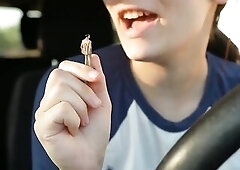 Giantess roleplay in car