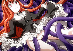 Mahou Shoujo Noble Rose, Ep. 1: Sexy Slim Magical Girl Gets Fucked By Monstrous Tentacles & a Shemale