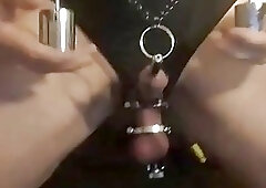 Extreme kinky urethral stretching masoslut electrototure