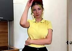 How about I try your snatch instead of pizza? I drilled the cute pizza delivery gal
