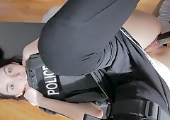 Horny Latina Cop Fucks Bbc For Lunch