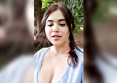 Exhibitionist mother I'd like to fuck does public nudity - Invites stranger to touch her LARGE TITS