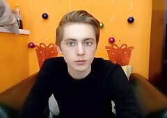 Sexy Blonde With Beautiful Blue Eyes Masturbates