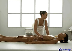 Sabrisse In Interracial Lesbians Scissoring - Romy Indy