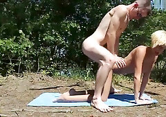 I'm fucking with my bf in this homemade blonde porn