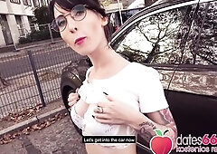 Andy bangs the slutty Lou Nesbit in Berlin in public, and everybody can watch it.