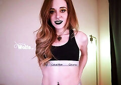 Small titted Briana toying herself poolside