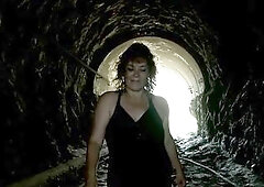 Concupiscent aged in high heels has sex with stranger on beach