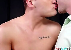 Asslicked jock barebacks boyfriends ass in missionary