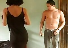 Filthy cute stu takes home a pretty face shemale for cock stuffing