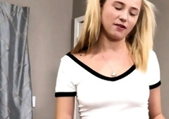 Amateur blond teen girlfriend lava fucking creampie pov