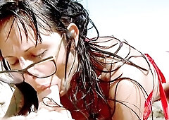 Screwing on the beach with the superb Spanish mother I'd like to fuck Raquel Abril who cums like a bitch