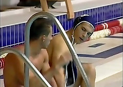 Gay hunks in the swimming pool