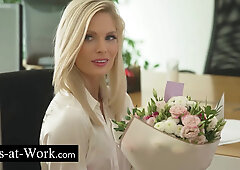 Office Encounter In Lingerie And Stockings - Candee Licious