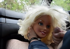 Solo Guy CUMMING on a SEX DOLL'S FACE!!!